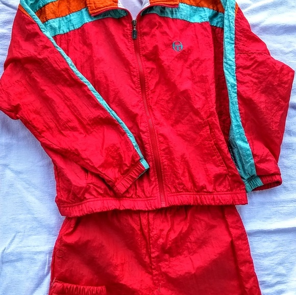 Sergio Tecchini 2 piece Orange Tracksuit - Picture 2 of 8